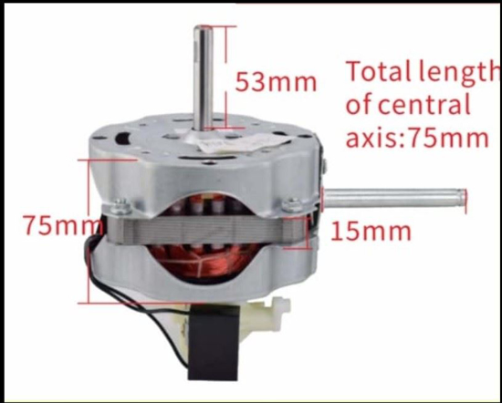 Vantilatör Motoru No:02 Kalın Milli 75 W Sanayi Tip BAKIR Sargı  (Adet)