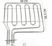 Fırın Rezistansı No:06 3200 W 22986 38 Cm*36,5 Cm Termikel-Ariston-Hotpoint-Franke Uyumlu Üst Fırın Rez  (Adet)
