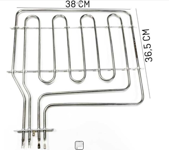 Fırın Rezistansı No:06 3200 W 22986 38 Cm*36,5 Cm Termikel-Ariston-Hotpoint-Franke Uyumlu Üst Fırın Rez  (Adet)