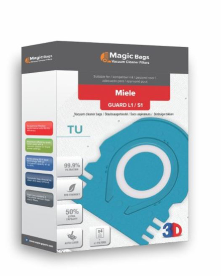 Kutulu Sms Miele 4 Lü GUARD Yeni TİP Mavi Toz Torbası  (Adet)